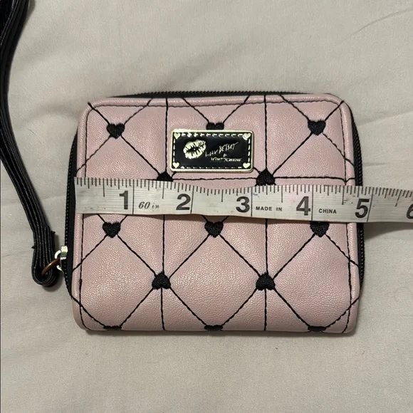 Betsey Johnson Blush Quilted Wristlet - Picture 2 of 4
